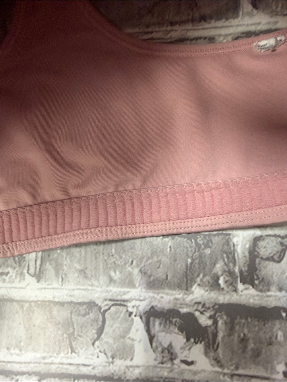 Nike Pink Racerback Sports‎ Bra with White Swoosh - Picture 3 of 7
